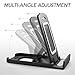 Cell Phone Stand, YOUMAKER Ultra Lightweight Multi-angle Foldable Universal Adjustable Desktop Holder for Smartphone, Fit iPhone 7 Plus 6S, iPod Android phone, Samsung Galaxy Note 8 S8 Plus (Black)