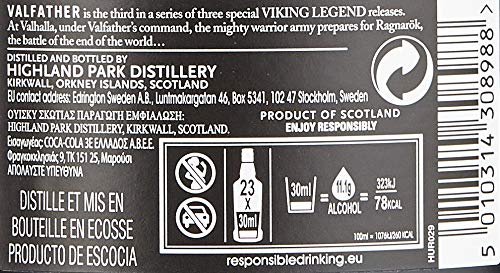 Highland Park Valfather Single Malt Scotch Whisky (1 x 0.7 l) – der intensive und rauchige Whisky, Teil 3 und Vollendung der Viking Legends Trilogie – Bild 7