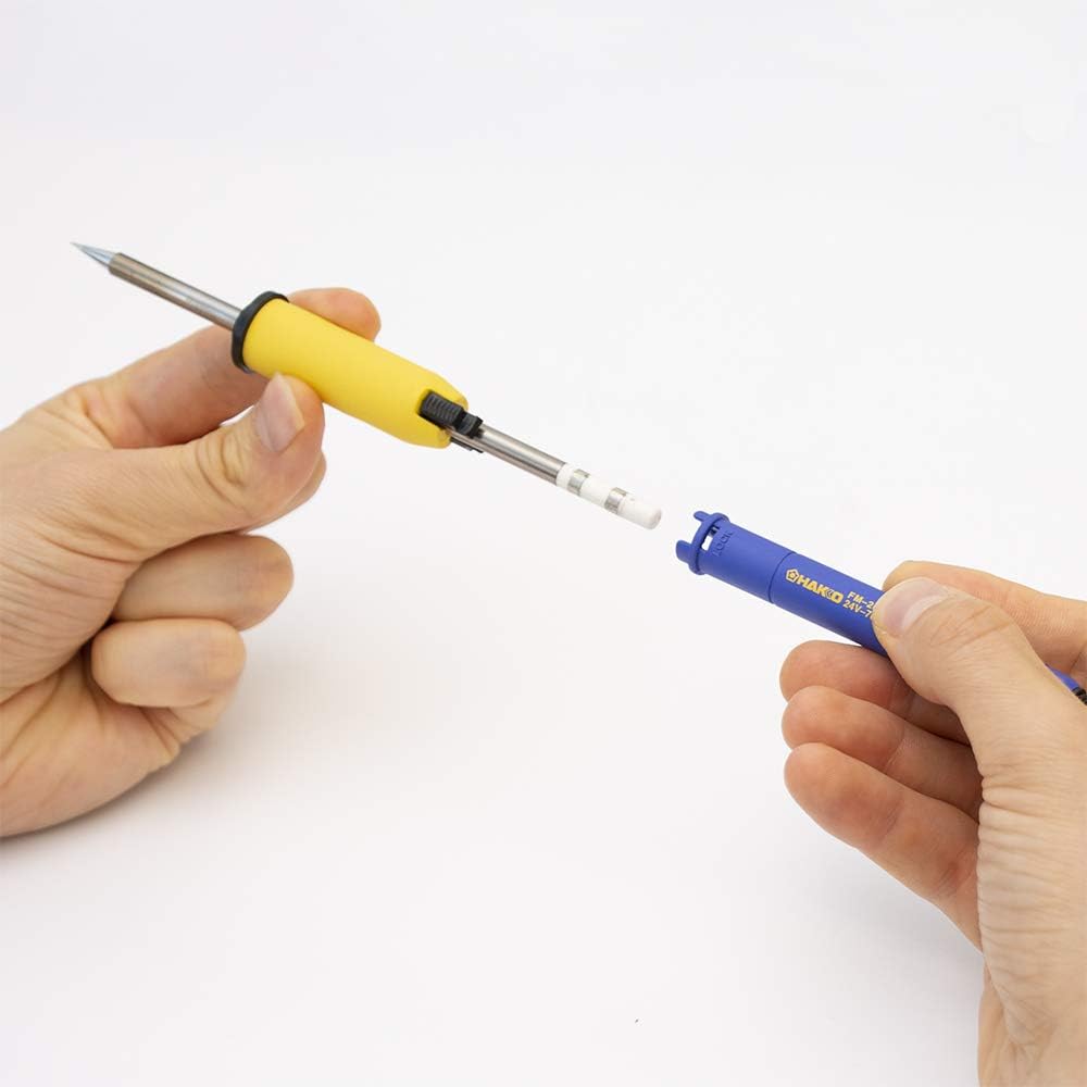 Hakko FM-2028 Soldering Iron with Yellow Antibacterial Sleeve 24V/70W - Image 5