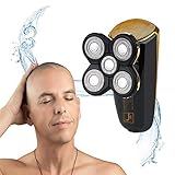 Bald Head Shaver and Beard Trimmer 2 in 1 Five Headed Flex Shaver Head Clippers with Double Loop Sharp Knife Nets Quickly Make You Clean by Yartar