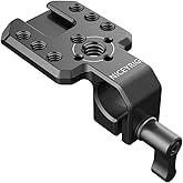 NICEYRIG 15mm Single Rod Clamp with Cold Shoe Extension Plate for Wireless Transmitter/Reciever, Monitor, Mic, EVF Mount - 457