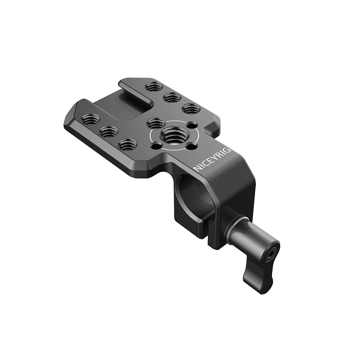 Photo 1 of NICEYRIG 15mm Single Rod Clamp with Cold Shoe Extension Plate for Wireless Transmitter/Receiver, Monitor, Mic, EVF Mount - 457