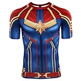 Captain 3D Print T shirs Men's Compression Shirt Raglan Sleeve Short Sleeve Tops