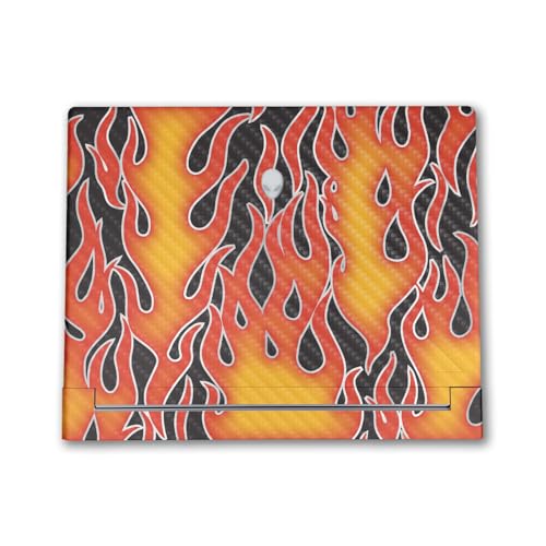 Carbon Fiber Laptop Skin Compatible with Alienware X16 R2 (2024) - Hot Flames -…