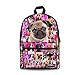 FOR U DESIGNS 15 inch Fashion Animal Pug Backpack Girls Bookbag Rucksack Pink