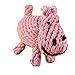 Oriental eLife Dog Toy for Aggressive Chewers, Cotton Chew Teeth Cleaning Rope Toy for Small to Medium Pet Dogs, Hippo