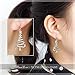 Cute Christmas Tree Piercing Dangle Earrings Golden Silver Two Tone Women Holiday Gift