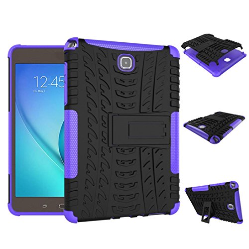 Samsung Galaxy Tab A 8.0inch SM-T350 Shakeproof Cover Case, HP95(TM) Hybrid Kickstand Hard Case Cover For Samsung Galaxy Tab A 8.0 SM-T350 (Purple)