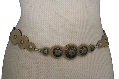 TFJ Women Skinny Fashion Tie Belt Hip High Waist Fringes Faux Suede Ivory Bone M L Xl