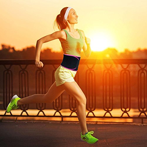 FTEOX Waist Trimmer Belt,Weight Loss Belt Sweat Belt Waist Trainer Belt Slimming Belt for Women&Men Stomach Fat Burner Low Back Lumbar Support Adjustable Straps with Sauna Suit Effect - Thumbnail 6