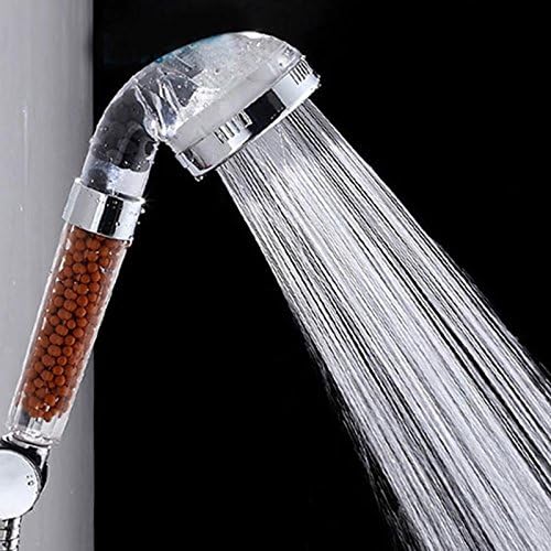 WLGREATSP Negative Ionic Pure Filtered Shower Head, Ultimate High Pressure & Water Saving, Anion Mineral Energy Balls Hair Skin SPA Filtration, Removable Water Restrictor, as Jetting, Massage