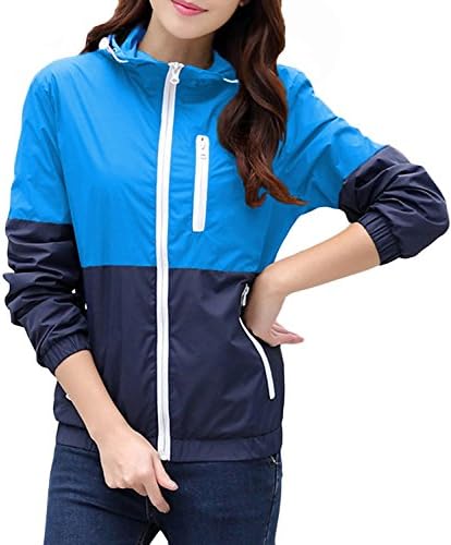 ZCL Women Quick Dry Windbreaker, Autumn Lightweight Hooded Jacket Sun Protection Outerwear