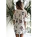 Clearance Sale! Women Shirts WEUIE Floral V Neck Print Loose Beach Ladies Casual T Shirt Tops Blouse Top (Size L/US 10, White)