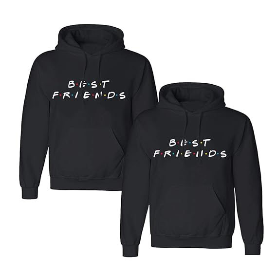 Freunde Pullover für Zwei Mädchen Best Friends Hoodie BFF Pullover Sister Kapuzenpullover Damen Pulli Freundin Geburtstagsges