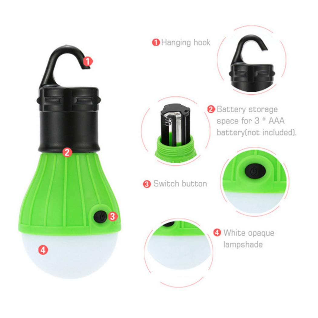 Angoo Beauty Multifunctional Outdoor Camping LED Tent Light Portable Emergency Lamp with Hook (Blue)