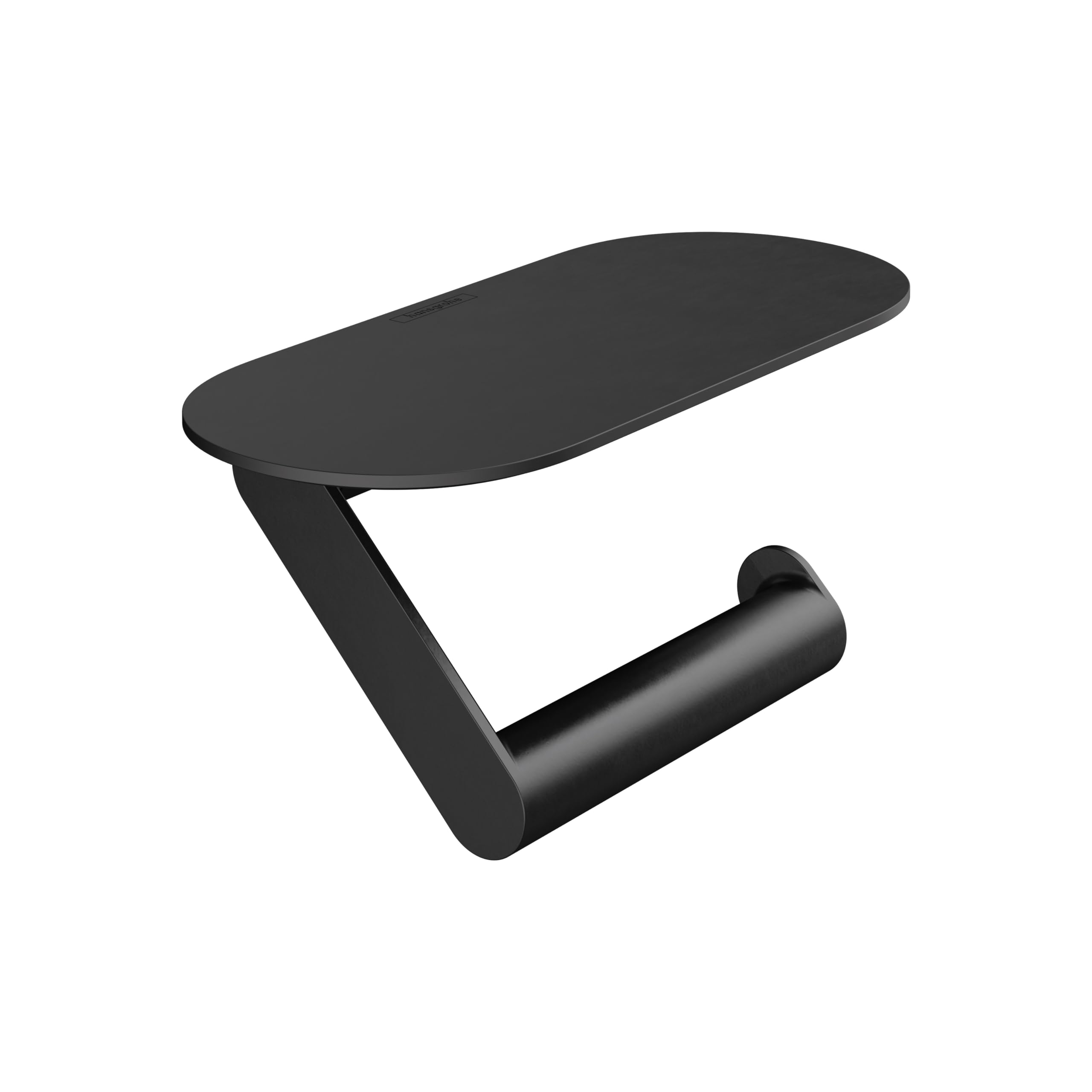 Hansgrohe WallStoris Toilet Paper Holder with Shelf, Matt Black, 27928670 — image 1