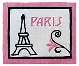Sweet Jojo Designs Paris French Eiffel Tower Accent Floor Rug