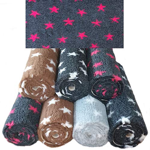 PnH Veterinary Bedding ® NON SLIP STARS DOG BED WHELPING FLEECE