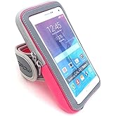 Multifunctional Outdoor Sports Armband Sweatproof Running Armbag Casual Arm Package Bag Gym Fitness Cell Phone Bag Key Holder for iPhone 16 15 14 13 Max Pro Plus Samsung Galaxy Note S24 S23 Edge, Pink