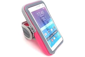 GLBSUNION Multifunctional Outdoor Sports Armband Sweatproof Running Armbag Casual Arm Package Bag Gym Fitness Cell Phone Bag Key Holder for iPhone 16 15 14 13 Max Pro Plus Samsung Galaxy Note S24 S23 Edge, Pink