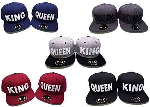 MATCHING SNAPBACKS for COUPLES (KING &amp; QUEEN, Blue)
