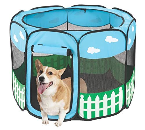 image for Pet Portable Foldable Play Pen Exercise Kennel Dogs Cats Indoor/outdoo
