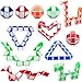 Sunshane 12 Pack 24 Blocks Magic Snake Cube, Mini Snake Speed Cubes, Twist Puzzle Toys for Kids Party Bag Fillers, Party Favours, Random Color