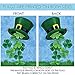 Toland Home Garden 101162 Shamrock Shower St Patricks Day Flag 28x40 Inch Double Sided St Patricks Day Garden Flag for Outdoor House St Pats Flag Yard Decoration