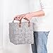 Woven Felt Storage Basket, LOONG BABY Large Natural Soft Laundry Hamper, Handmade Home Storage Boxes with PU Handle for organizing Baby Kids Toys, Clothing(Grey)