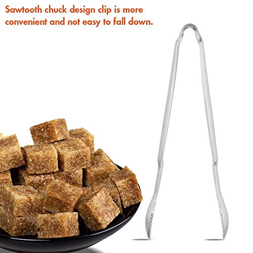 image for Tonmidej 4 inch Mini Appetizers Tongs - Set of 8 - Stainless Steel Sil