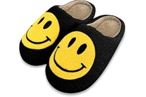 YJJY Kids Smile Face Slippers Girls Slippers for Kids Boys Soft Lightweight Cozy Indoor and Outdoor