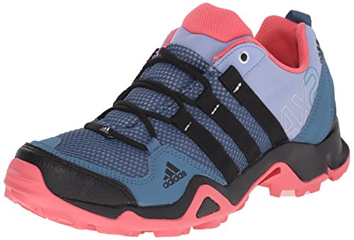 adidas Outdoor Women's Ax2 Hiking Shoe, Prism Blue/Black/Super Blush, 8.5 M US