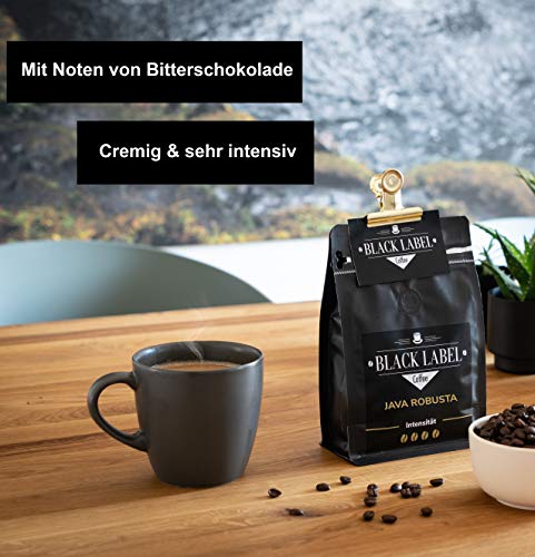 Black Label Coffee® Espresso Kaffeebohnen 1kg Java Robusta Kaffee 100% | Kaffeebohnen Vollautomat 1kg Espresso ganze… – Bild 6