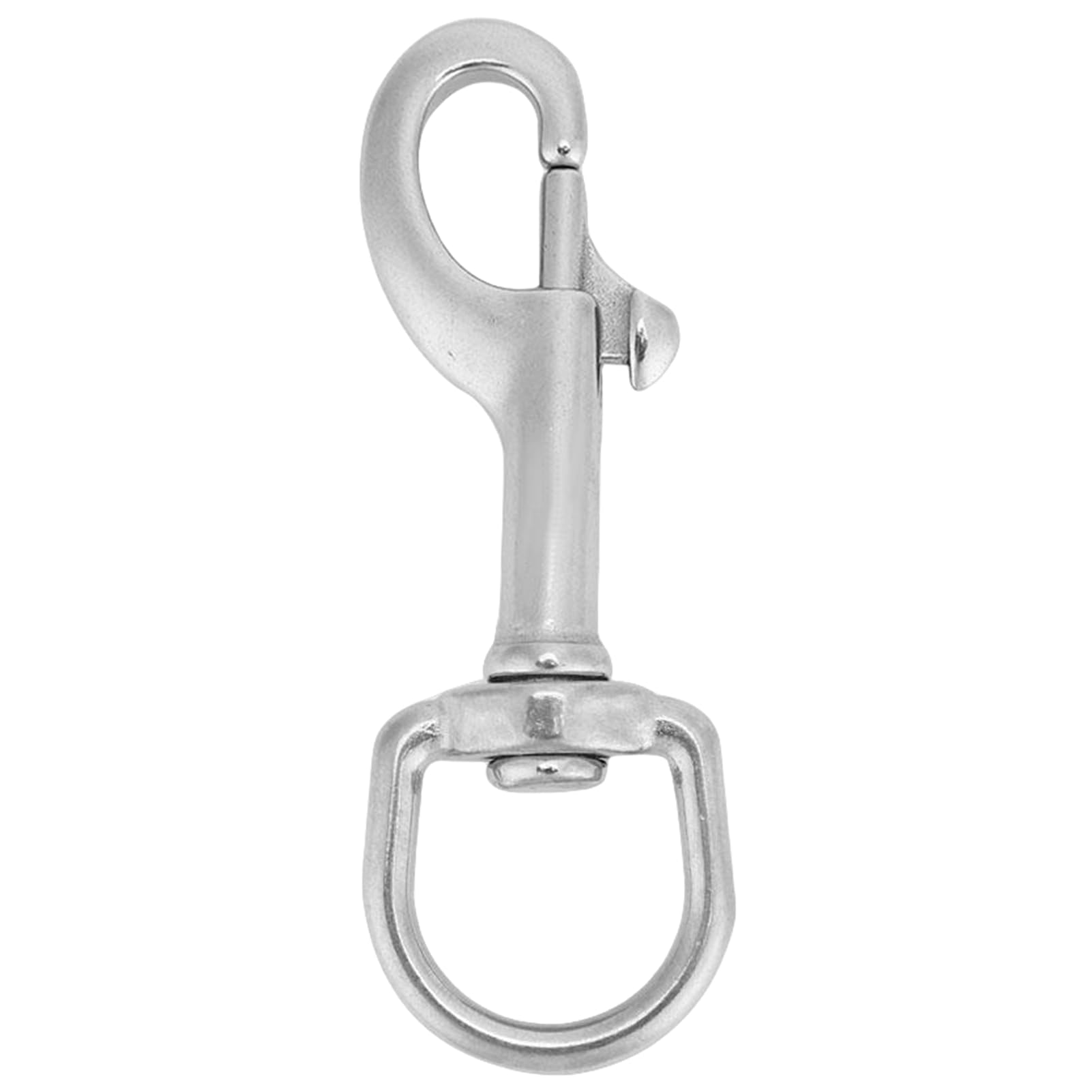 Dingln Diving Hook, 316 Stainless Steel Snap-Screw Hook Durable Spring Scuba Diving Buckle Diving Accessory (90MM, White)