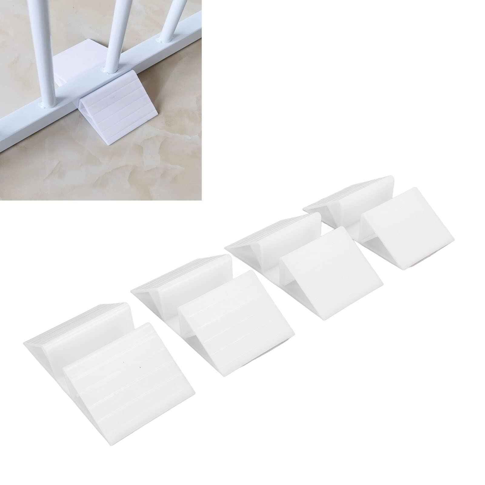 4Pcs Dog Panel Support Feet Triangular Dog Fence Support Feet Door Guardrail Reinforcement Stable Support Feet