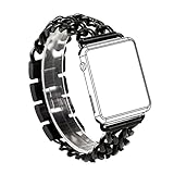 For Apple Watch Band, Wearlizer Stainless Steel Watch Band Replacement Strap for Both Apple Watch Series 1 and Series 2 - 42mm Black