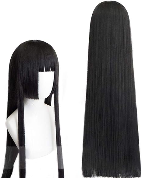 Amazon 耐熱コスプレウィッグ 蛇喰夢子 90ｃｍ黒 パーティー 変装 コスチューム ハロウィン 仮装 Wig おまけ2点 コスプレ 仮装 通販