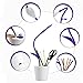 Furnizone Cute Desk Lamp Kids Night Light Flexible Dimmable Touch Lamp Bedside Book Light Study Lamp with Pencil Holder USB Rechargeable Purple