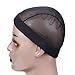Leeons 5Pack Spandex Dome Style Wig Cap,Ultra Stretch Black Dome Cap,Elastic Hairnets Wig Caps for Men Women