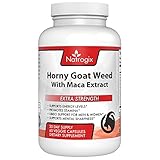 60 VCaps - Horny Goat Weed Extract 1000mg with Maca Extract Root Formula by Natrogix - For Performance & Desire - Libido Boost, Natural Energy Complex For Men & Women - Promotes Energy & Focus Levels