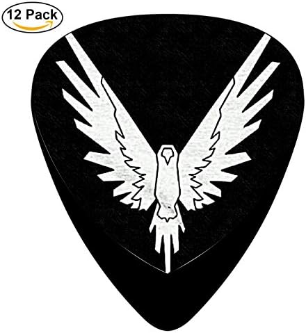 Pimalico Classic Logan Paul Design Picks (12 Pack, ) for Electric Guitar, Acoustic Guitar, Mandolin, and Bass / Black