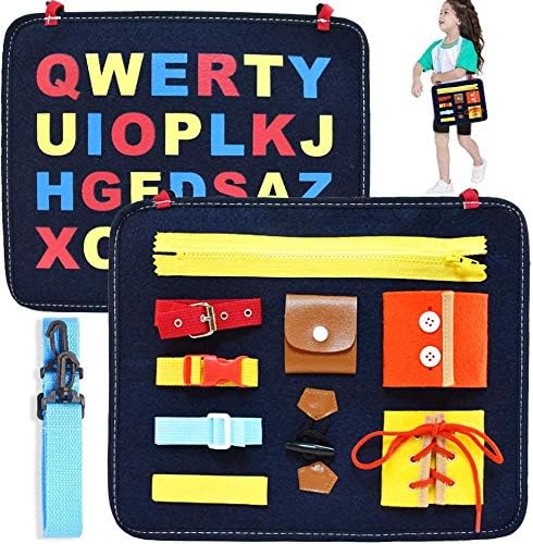 Centre D Activites Ludiques Boutons Boucles Et Lacets Huadada Tableau Activites Bebe Jouet Dactivite Enfant 2 3 4 5 Ans Pour La Motricite Fine Montessori Bebe Busy Board Panneau Educatif Avec Fermeture Eclair
