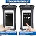 Waterproof Phone Case, Egchi IPX8 Waterproof Phone Pouch Case Underwater TPU Dry Bag for iPhone X/8/8plus/7/7plus/6s/6/6s plus Samsung galaxy s9/s8/s7 LG V20 Google Pixel HTC (2 PCS Black&White)