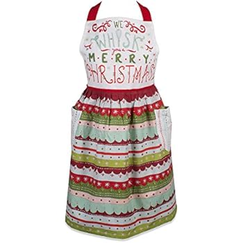 DII 5035 Holiday Kitchen Apron, One Size, Whisk You A Merry Christmas