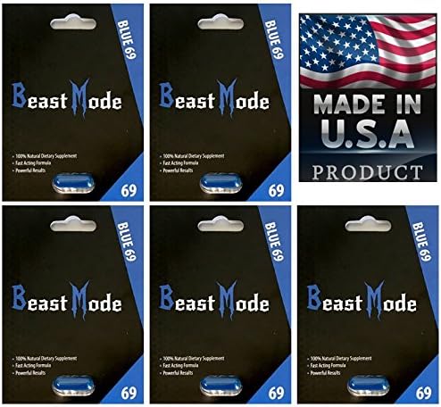 Male Sexual Performance Enhancement%100 AUTHENTIC Variety Packs Beast Mode Blue69 5Pills (Beast69(5))