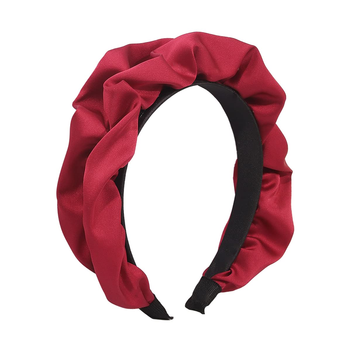 Wide Headbands for Women Elastic Head Wrap Hair Accessories Red Head Band 65703 — image 1
