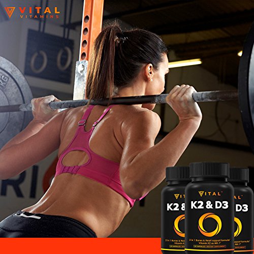 Vitamin K2 (MK7) with D3 Supplement - Vitamin D & K Complex - Bone and Heart Health Formula - 5000 IU Vitamin D3 & 90 mcg Vitamin K2 MK-7-60 Small & Easy to Swallow Vegetable Capsules - Thumbnail 6