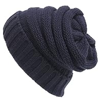 Abbyling68 Trendy Warm Chunky Soft Stretch Cable Knit Slouchy Beanie