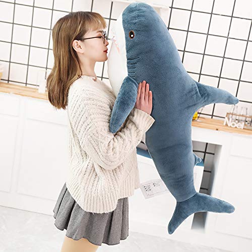 XIAOHONG 78cm Giant Shark Stuffed Animal Toy,Plush Shark Toys,Stuffed Animal Sharks,Soft Sharks Cushion Plush Pillow Stuffed Toy Throw Pillow for Home Decoration Kids Gift