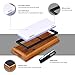 Premium Knife Sharpening Stone, 1000/6000 Grits Double-Sided Whetstone with Non-Slip Bamboo + Rubber Base, Angle Guide White Corundum Waterstone - HSS1A